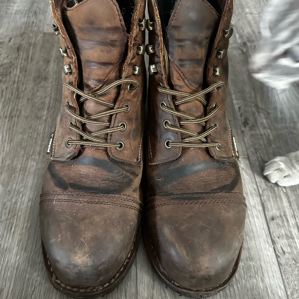 Shoes For Crews Brown Leather Work Boots